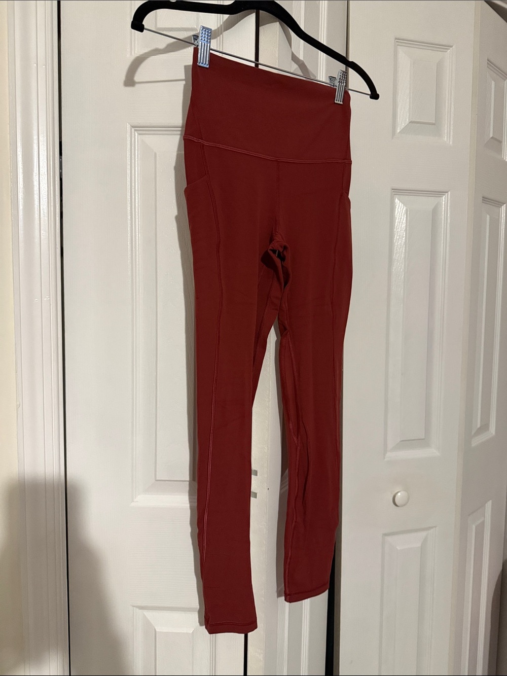 High-Waist Lululemon Rust Red Active Leggings